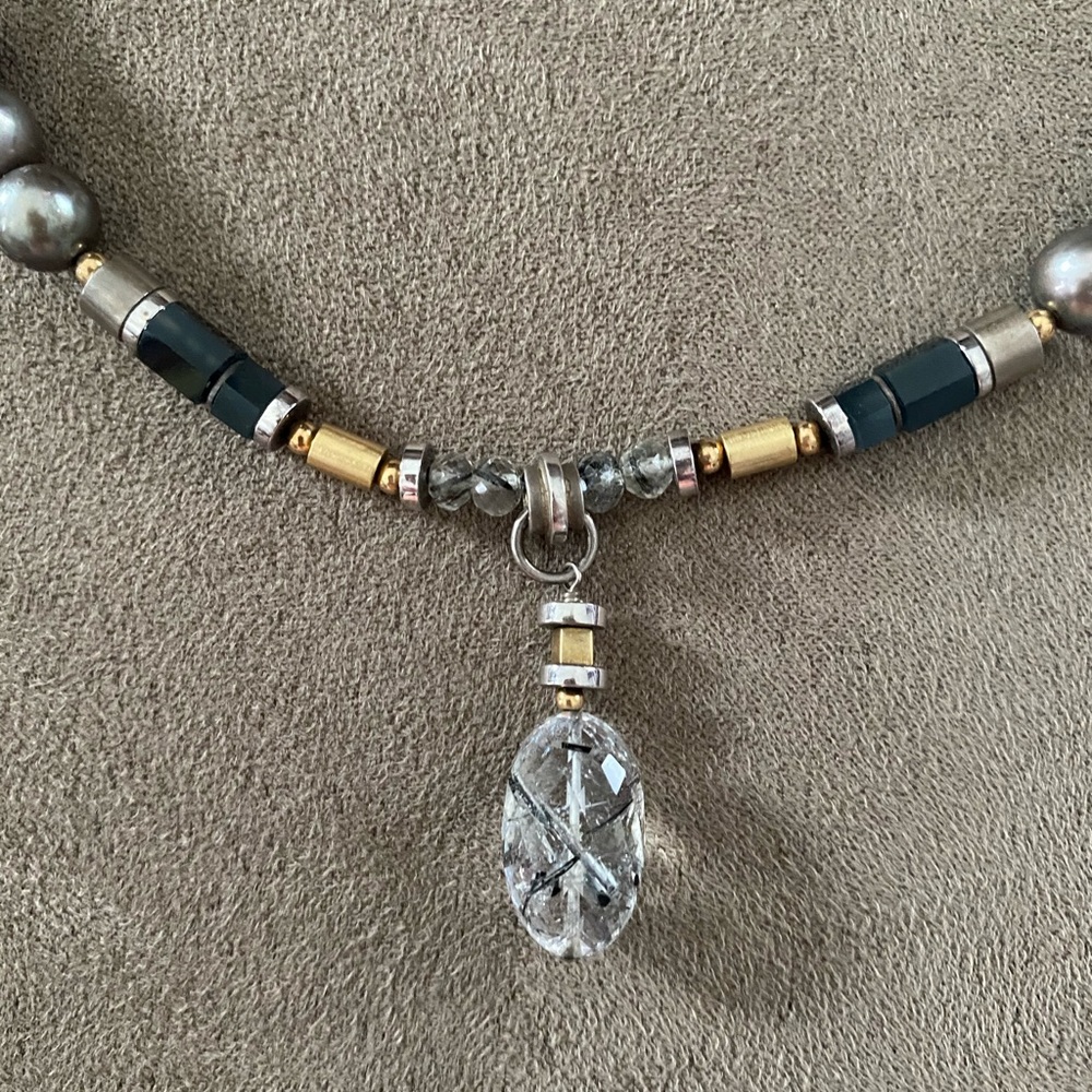 Arlee Kasselman necklace quartz and pearls